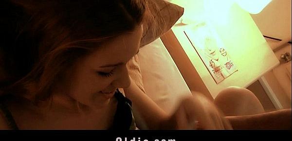  Blackmailing teen wife fucked hardcore in the hotel room takes cumshot